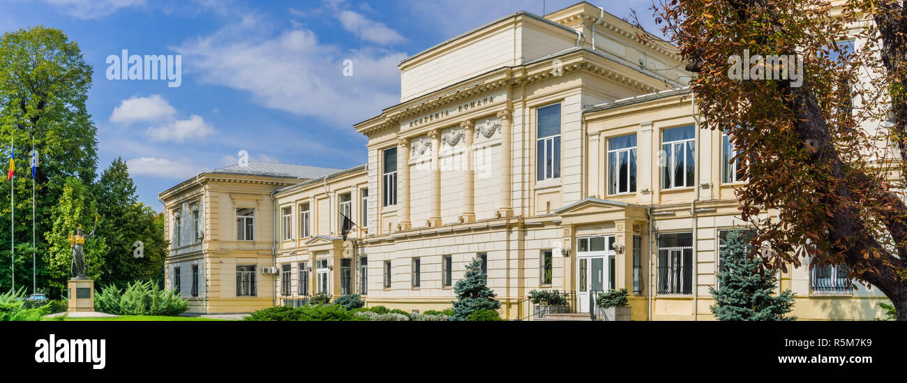 September 22, 2017, Bukarest/Rumänien - der Rumänischen Akademie (Academia Romana) Gebäude, die höchste wissenschaftliche Autorität in der Land Stockfoto