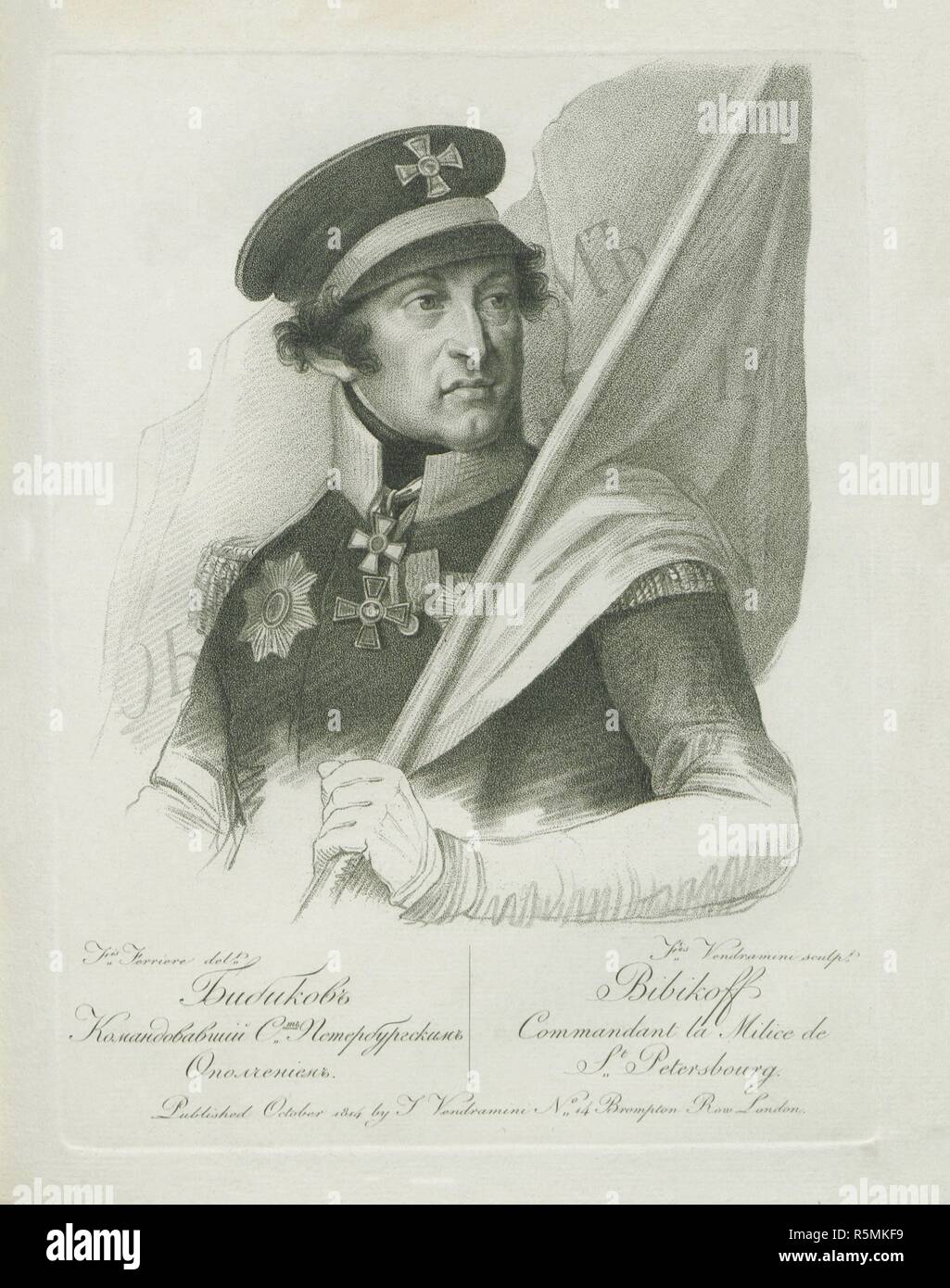 Portrait von Alexander Alexandrowitsch Bibikov (1765-1822). Museum: private Sammlung. Autor: Vendramini, Francesco. Stockfoto