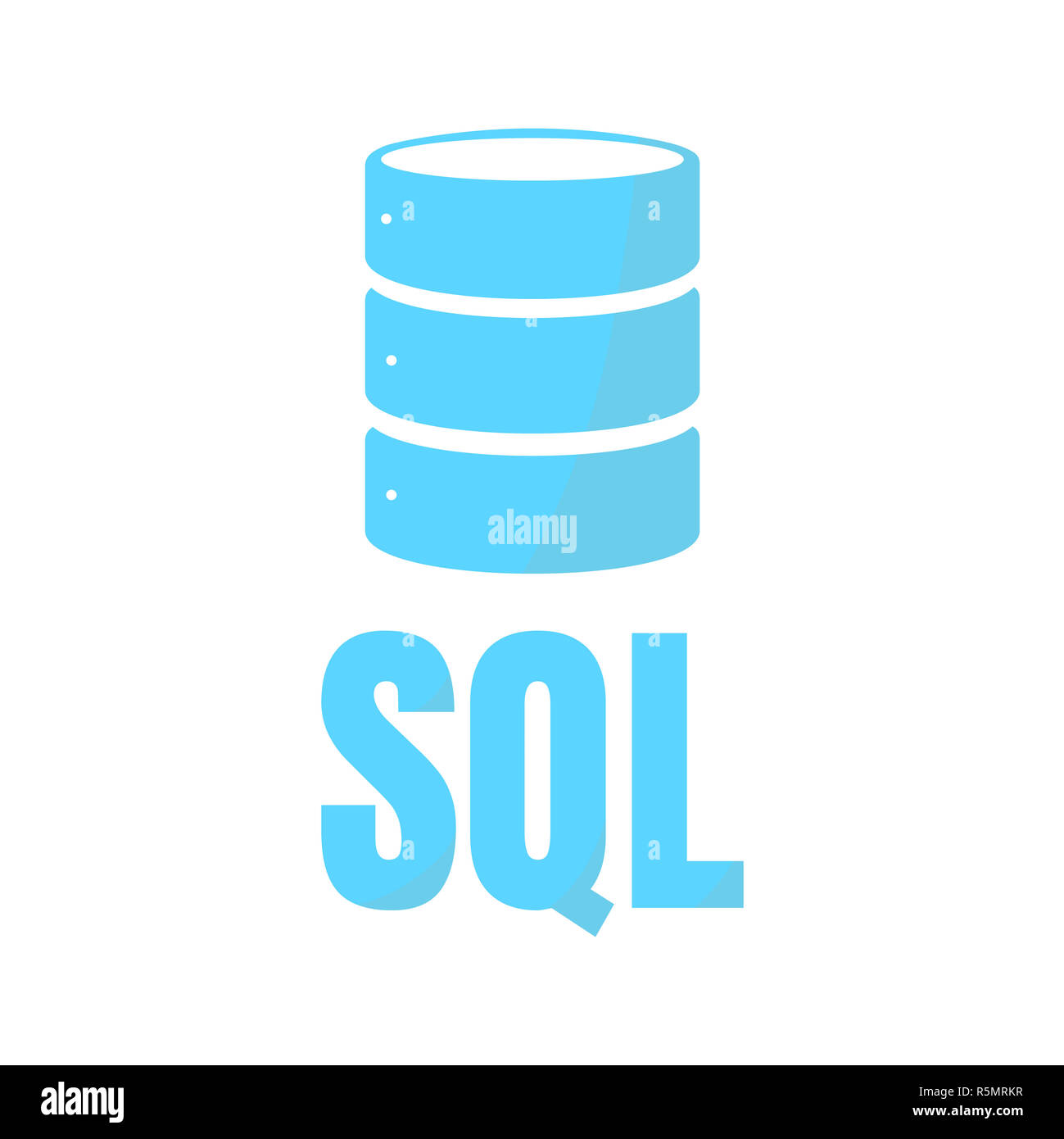 SQL-Datenbank Symbol Logo Design UI oder UX-App Stockfoto