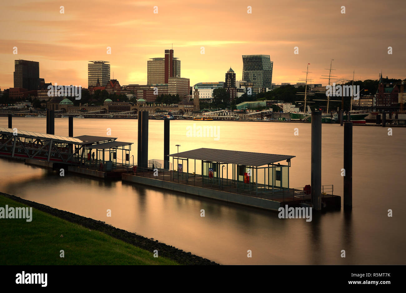 Hamburger skyline Stockfoto