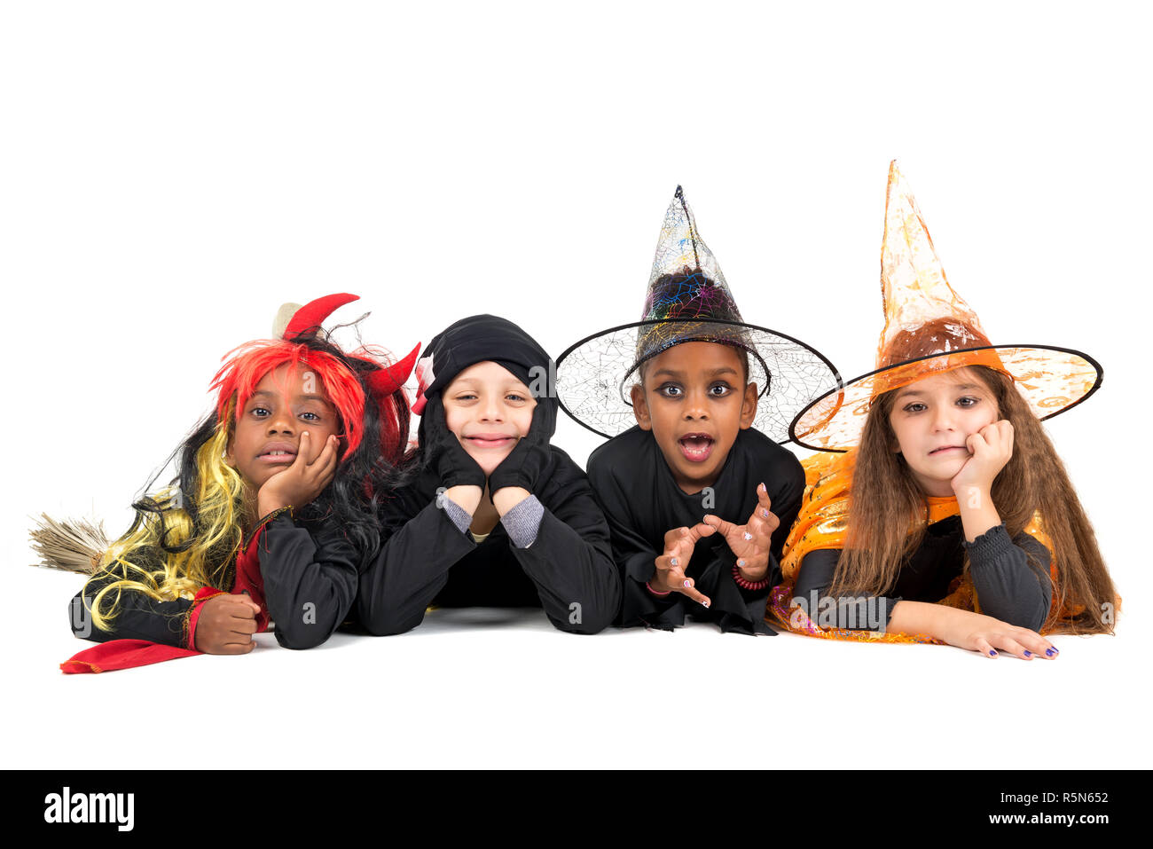 Kinder Halloween Kostüme Stockfoto