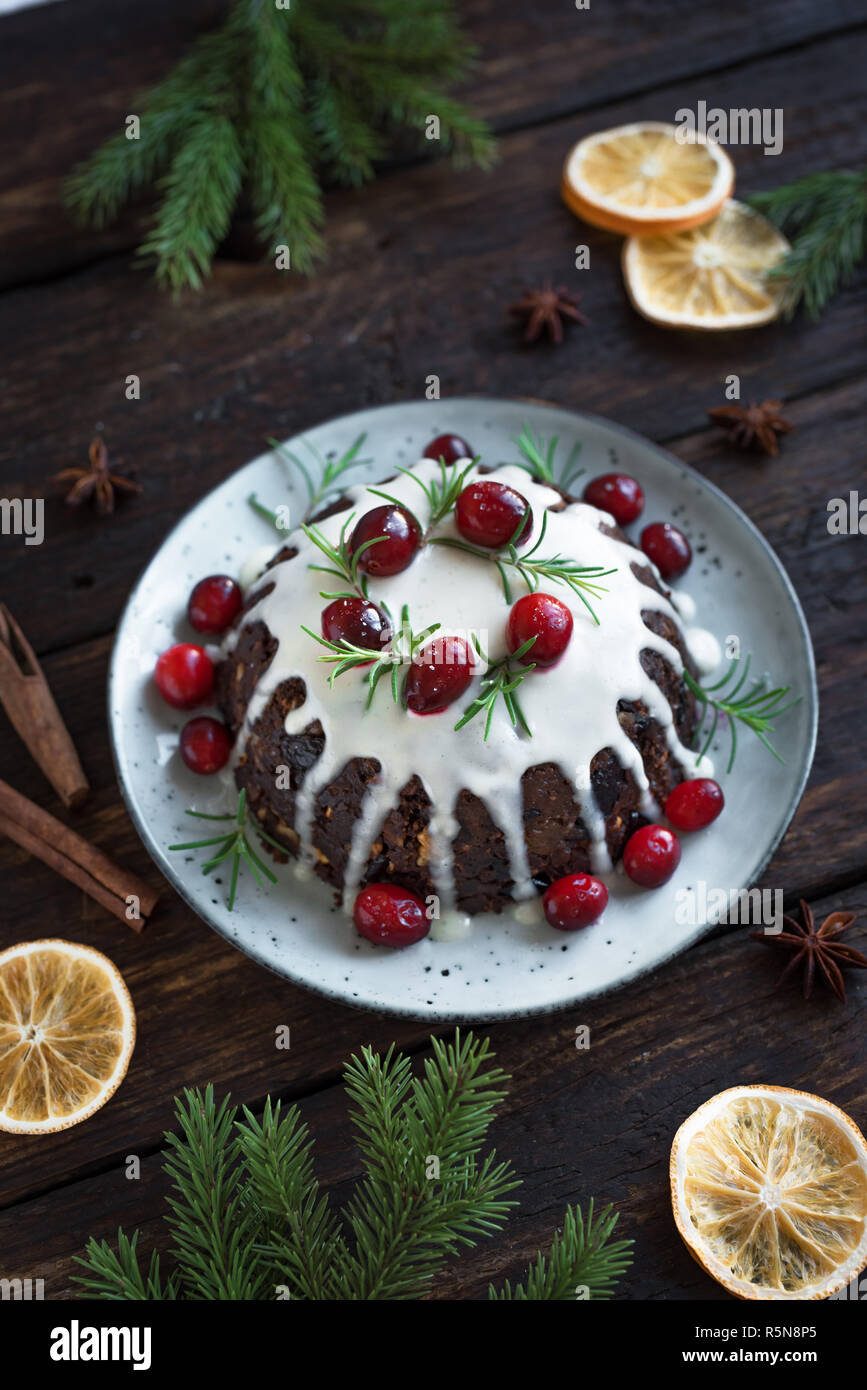 Traditioneller Englischer Weihnachtspudding Stockfotos und -bilder ...