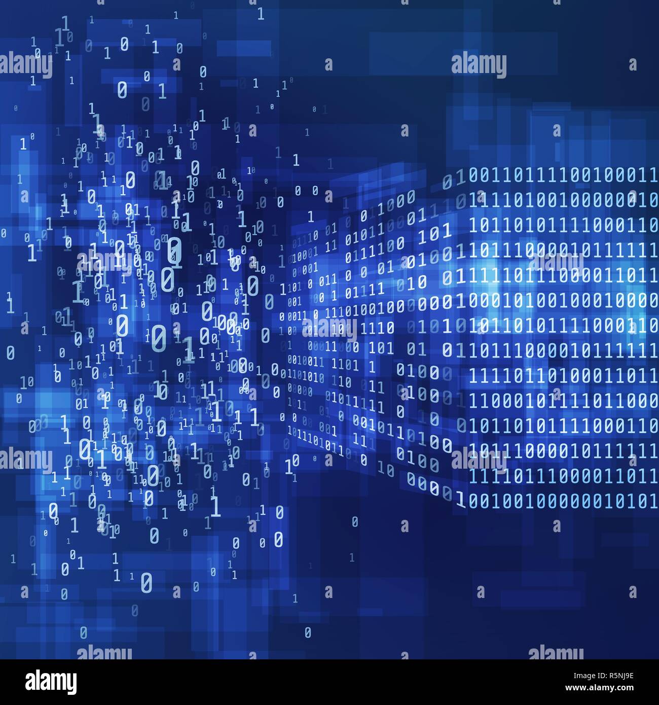 Der binäre Code. grosse Daten Konzept. Vector Illustration Stock Vektor