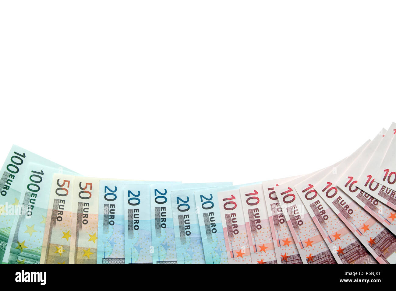 Grenze aus Europäischen Union Banknoten Stockfoto