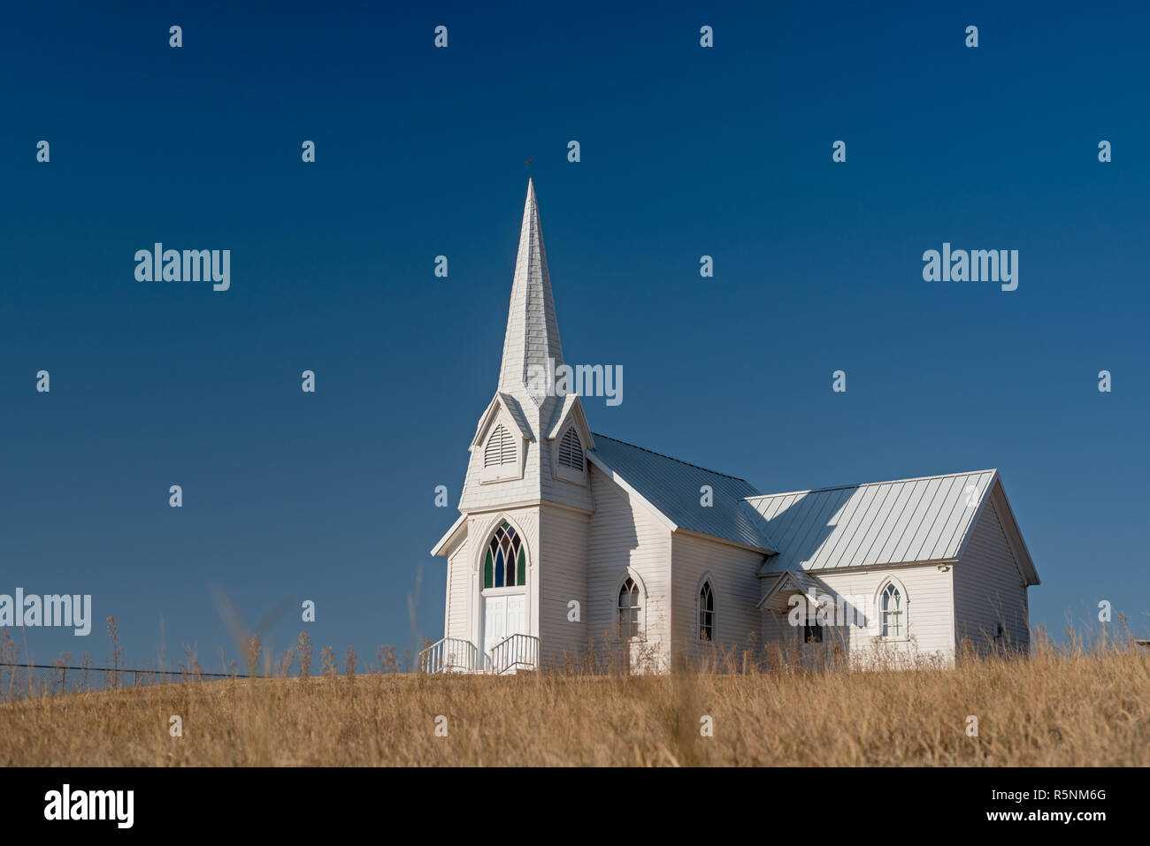 Die historische Sherman Kirche in Lincoln County, Washington. Stockfoto