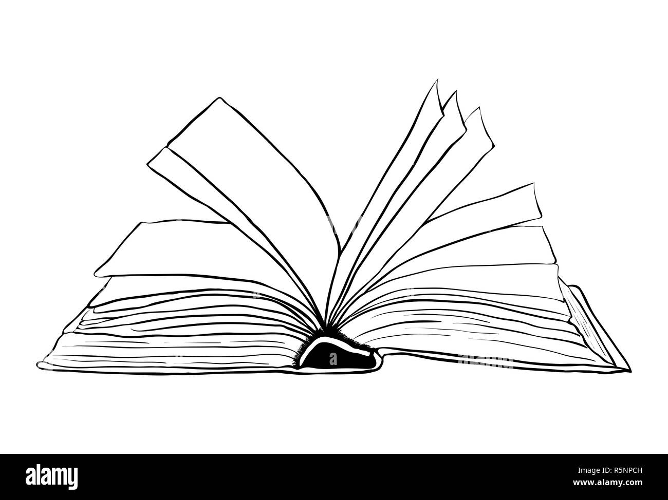 Offenes Buch Outline Vektor Symbol Icon Design Schone Abbildung Auf Weissem Hintergrund Stockfotografie Alamy