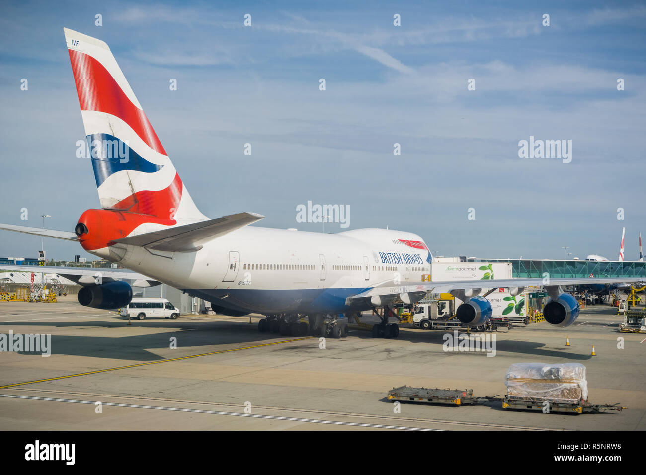 September 24, 2017, London/UK - British Airways flugzeug fertig, Flug von Terminal 5, Heathrow zu nehmen Stockfoto