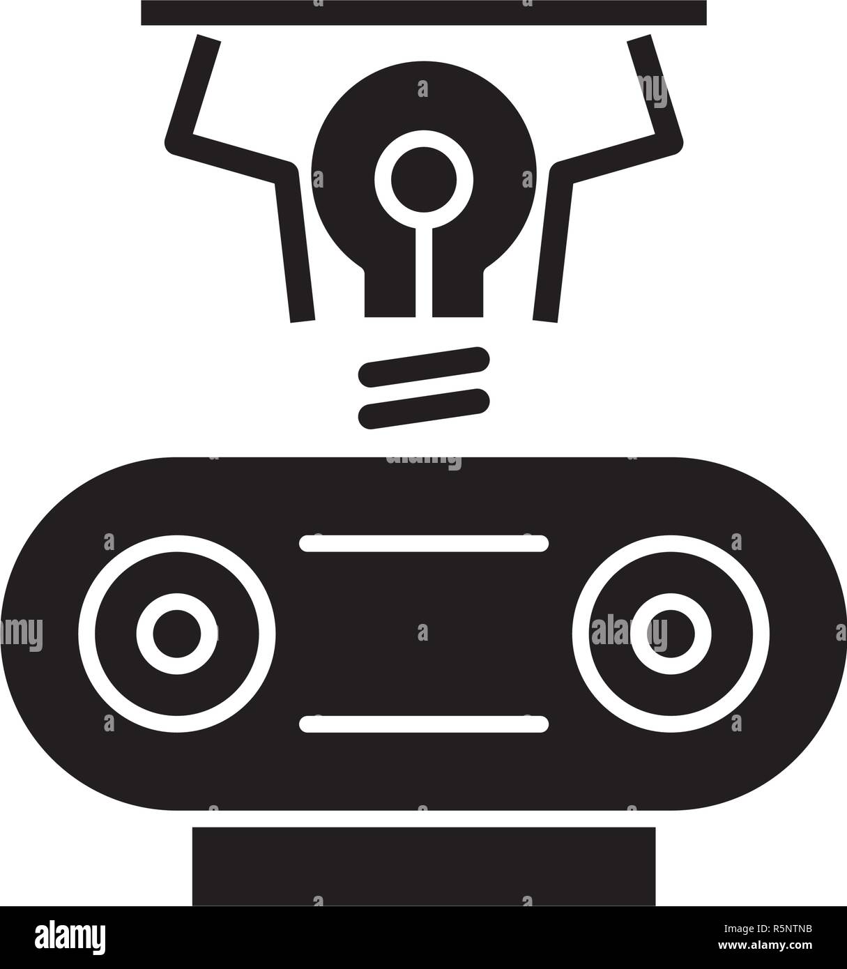 Electrogeneration schwarze Symbol, Vektor Zeichen auf isolierten Hintergrund. Electrogeneration Konzept Symbol, Abbildung Stock Vektor