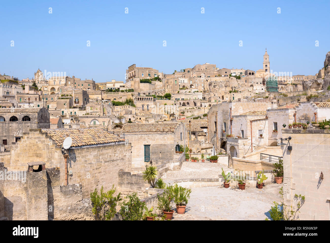 Die Sassi von Matera Stockfoto