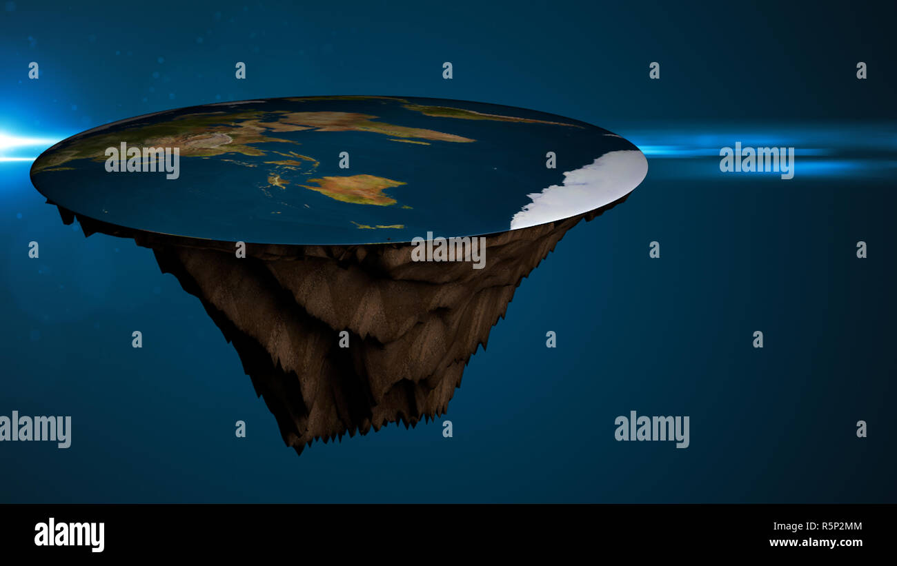 Raum Hintergrund mit flachen Erde. Digitale Illustration Stockfoto