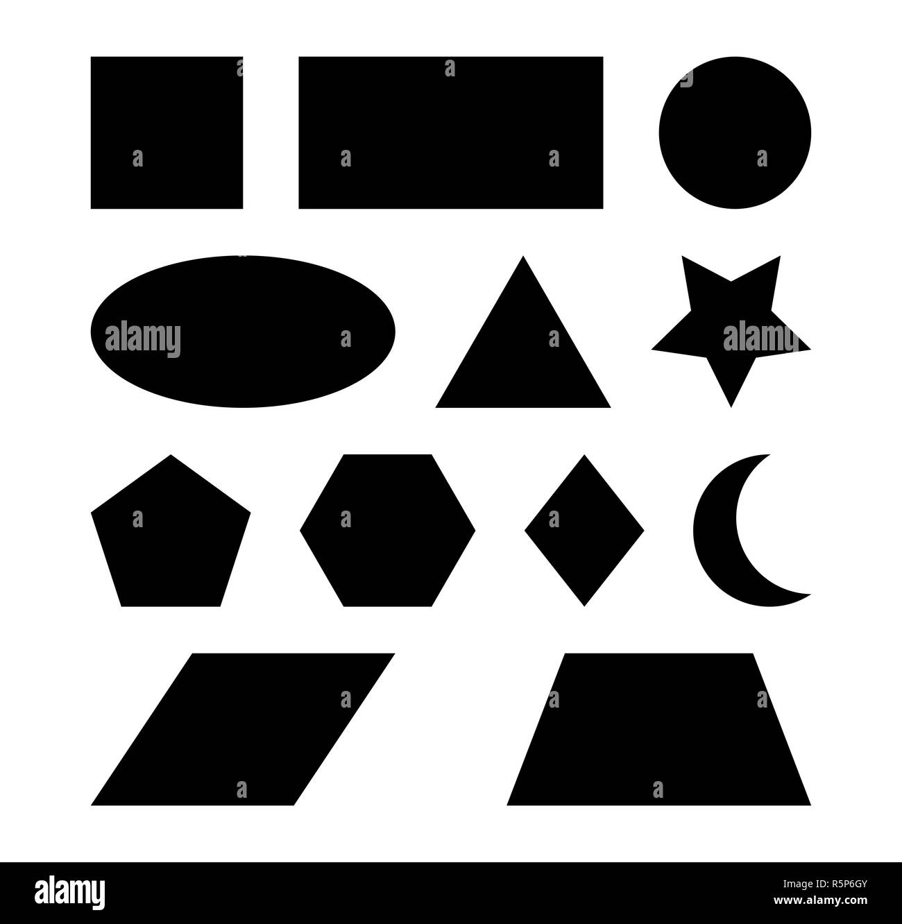 Geometrische Formen Vektor symbol Icon Design. Stockfoto