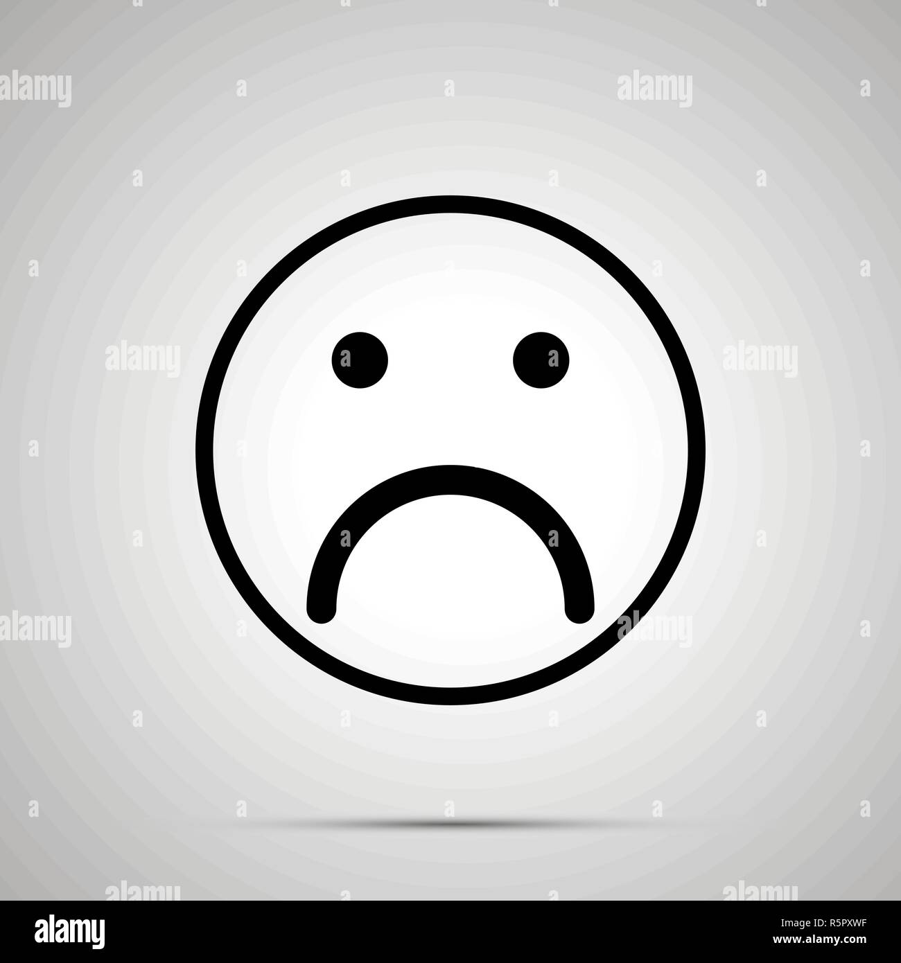 Trauriges Gesicht emoticon für Rate von Zufriedenheit, einfache