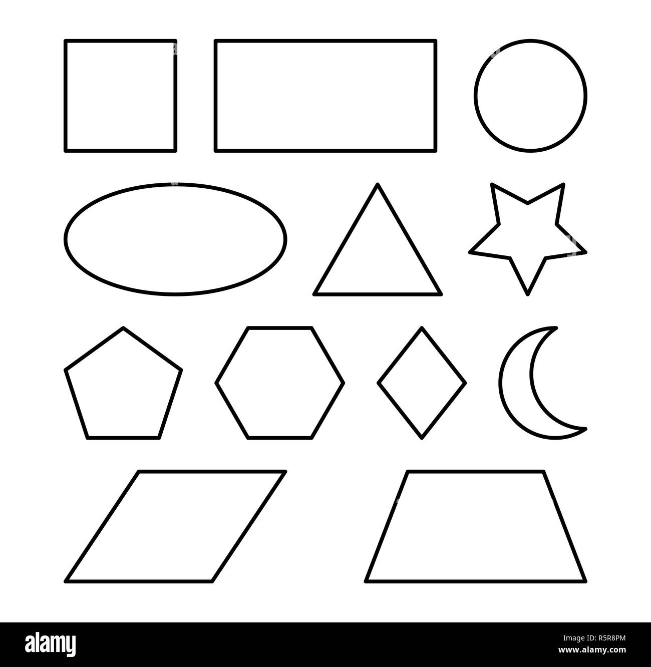 Geometrische Formen Vektor symbol Icon Design. Stockfoto