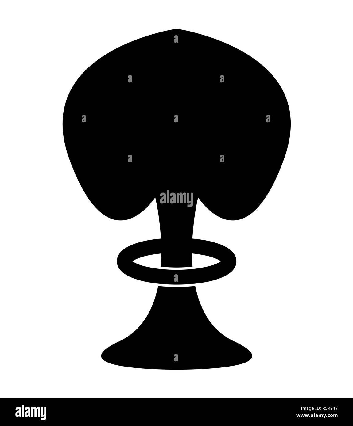 Pilzwolke, nukleare Explosion Silhouette, Vektor symbol Icon Design. Stockfoto