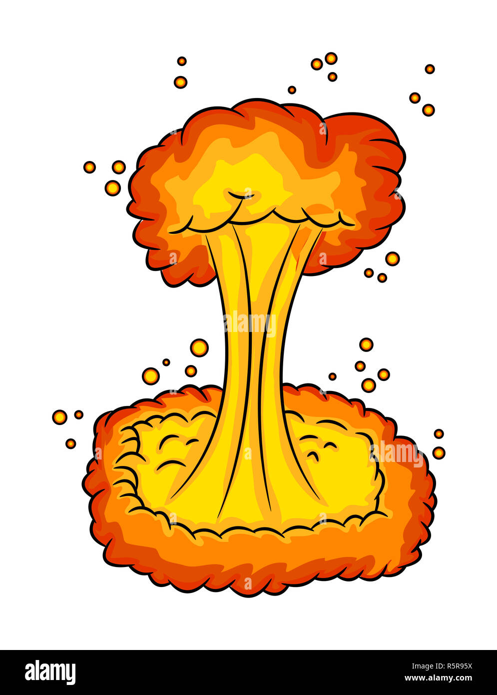 Pilzwolke, nukleare Explosion, Vektor symbol Icon Design. Stockfoto