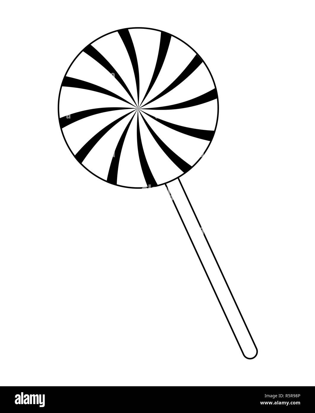 Swirl gestreifte Lutscher Pfefferminz Vektor symbol Icon Design. Stockfoto