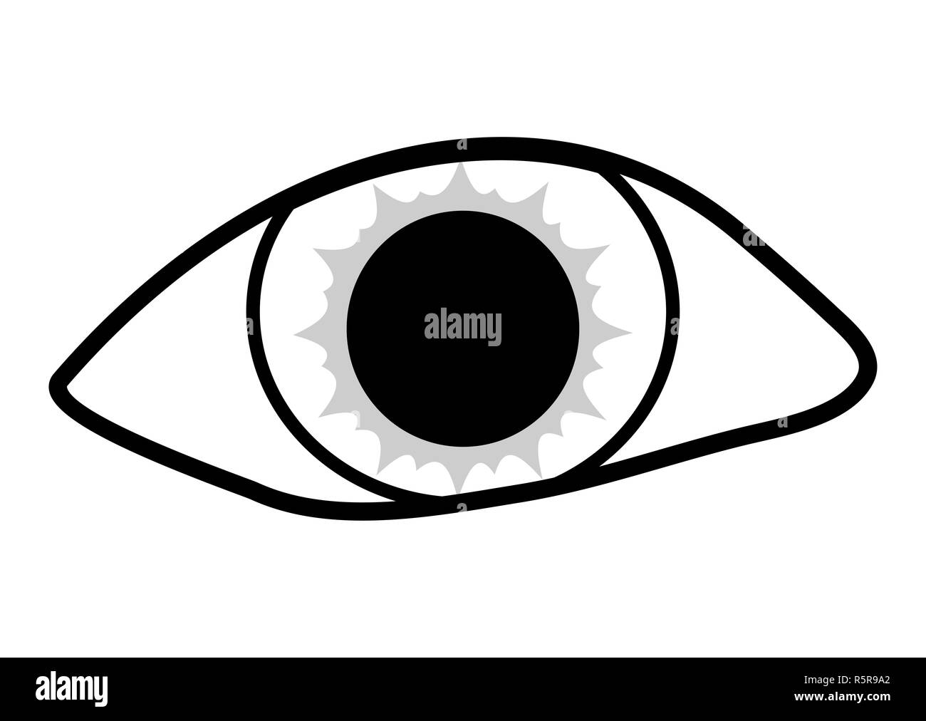 Auge silhouette Vektor symbol Icon Design. Stockfoto
