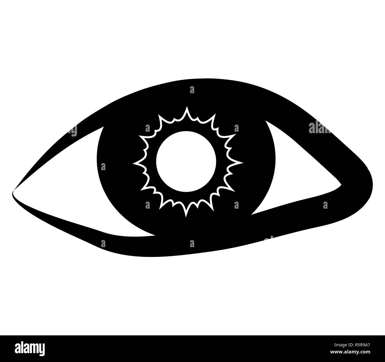 Auge silhouette Vektor symbol Icon Design. Stockfoto