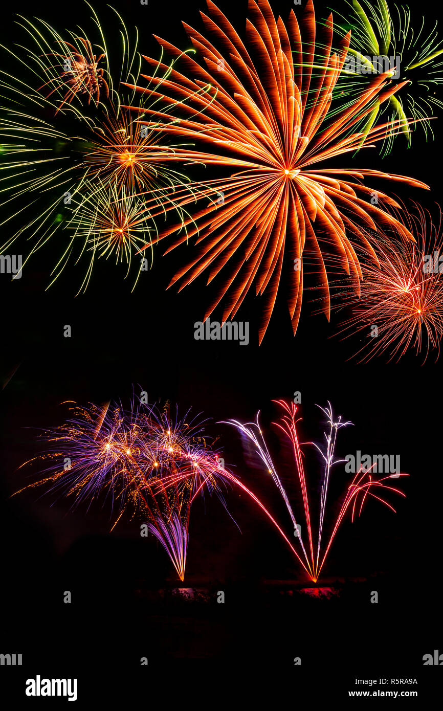 Feuerwerk. Stockfoto