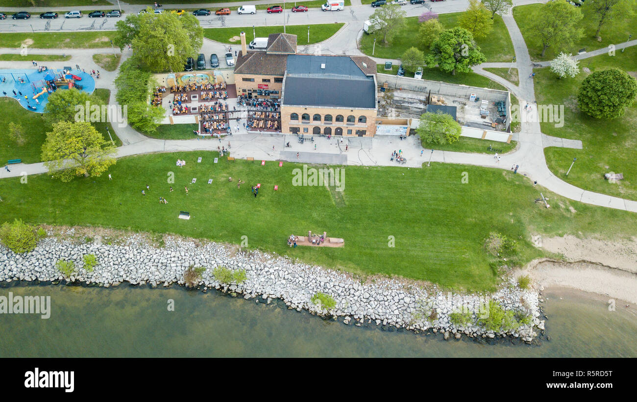 South Shore Terrasse Küche & Biergarten, Milwuakke, Wisconsin, USA Stockfoto