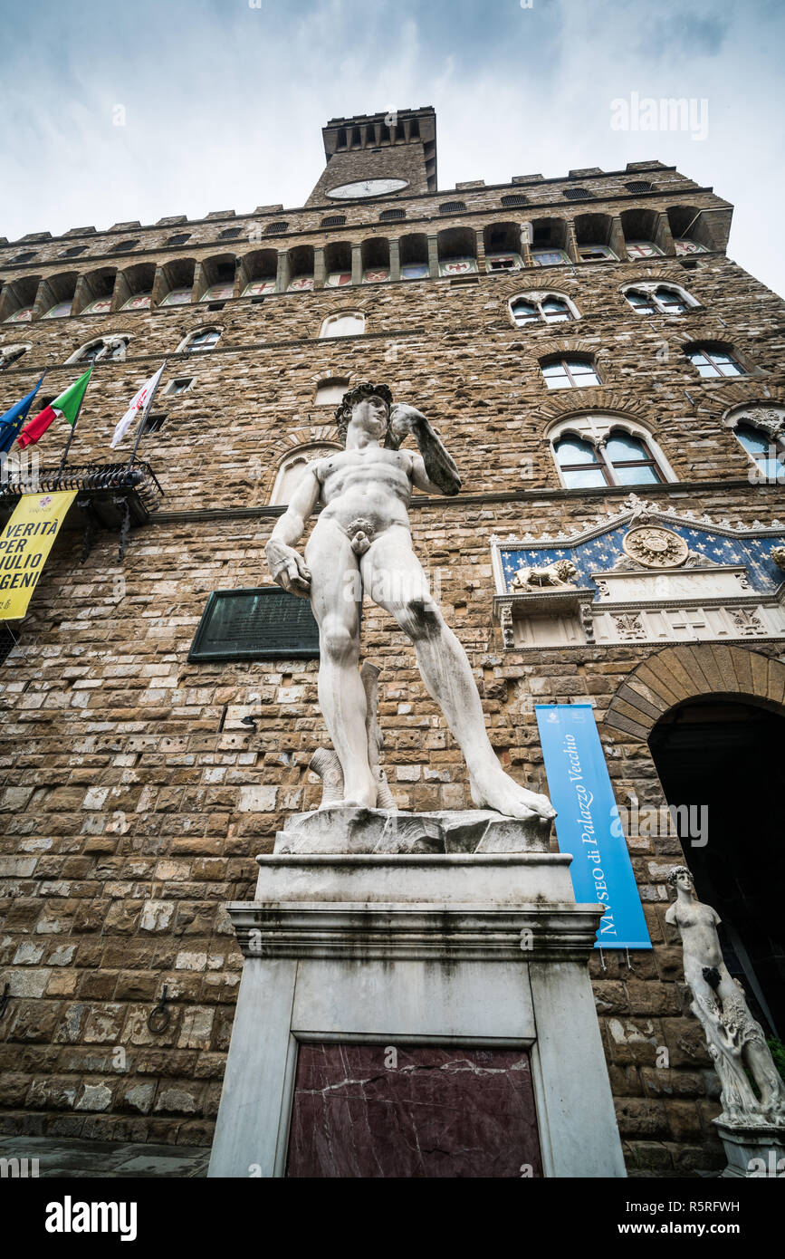 Statua del David, Florenz, Italien, Europa. Stockfoto