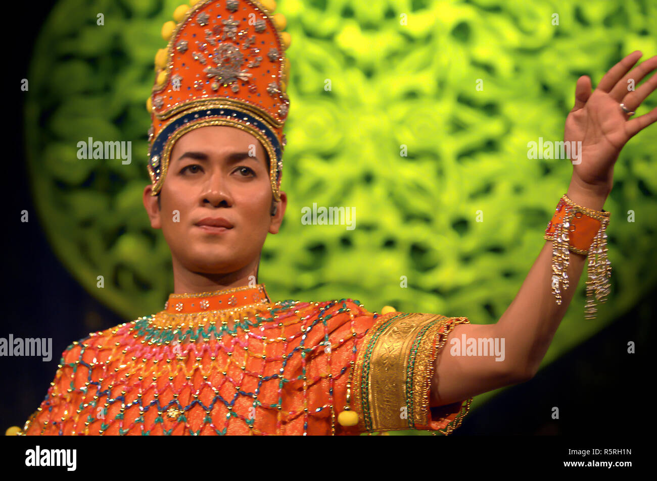 Beliebte MalaysTraditional spielen in Kelantan Anruf als Makyong Stockfoto