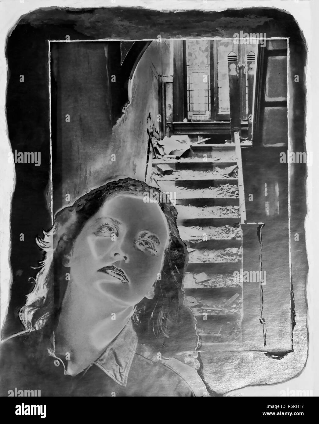 Haunted house Magazin Titelbild Stockfoto