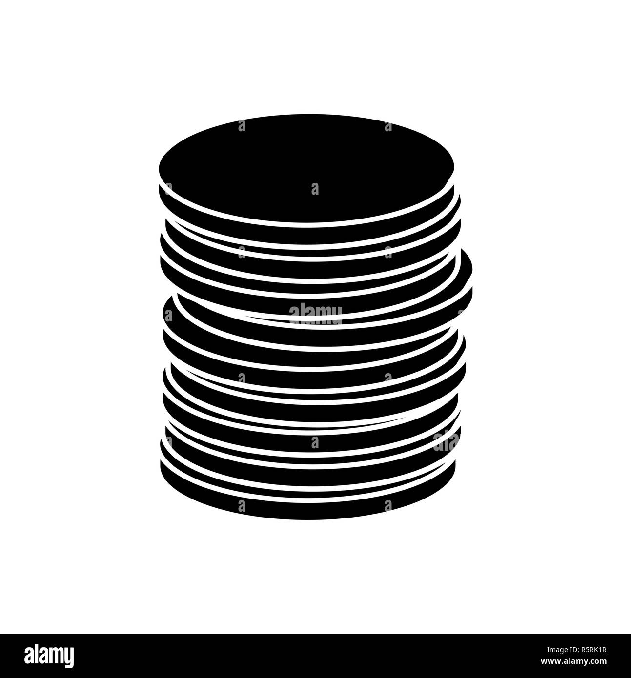 Cartoon Münze Vektor symbol Icon Design. Stockfoto