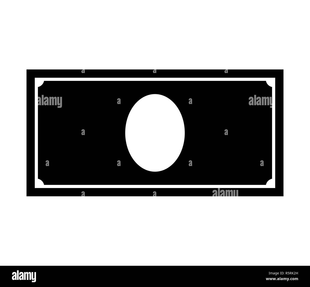 Geld dollar Hinweis silhouette Vektor symbol Icon Design. Stockfoto