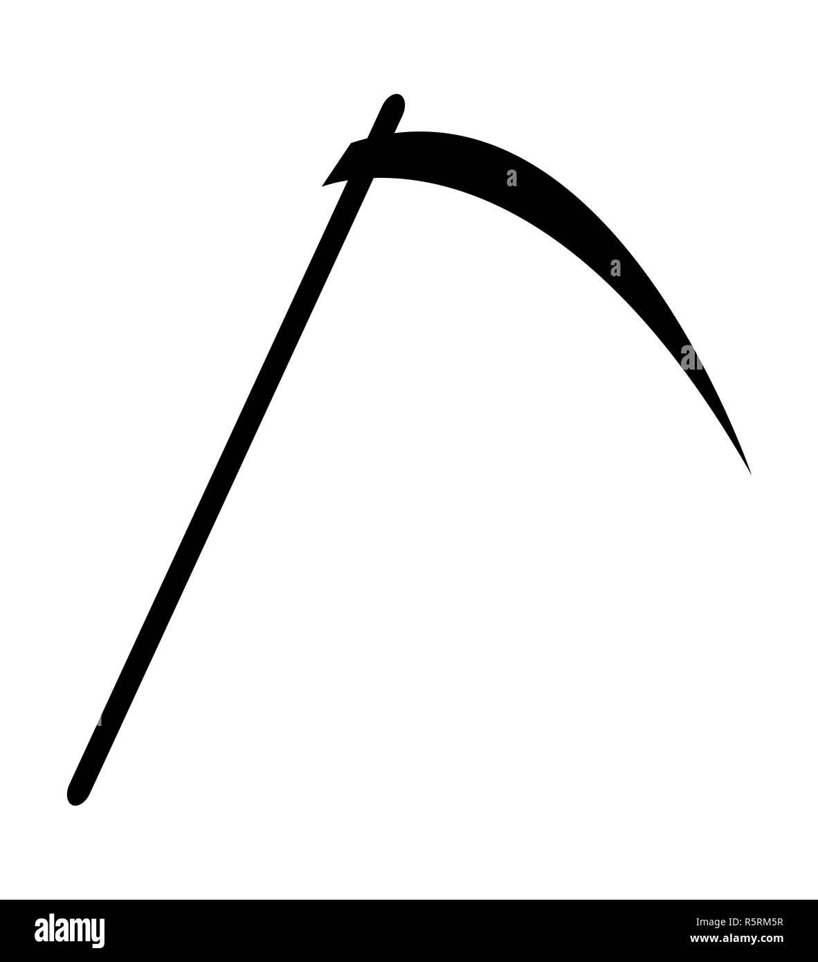 Halloween scythe Vektor symbol Icon Design. Stockfoto