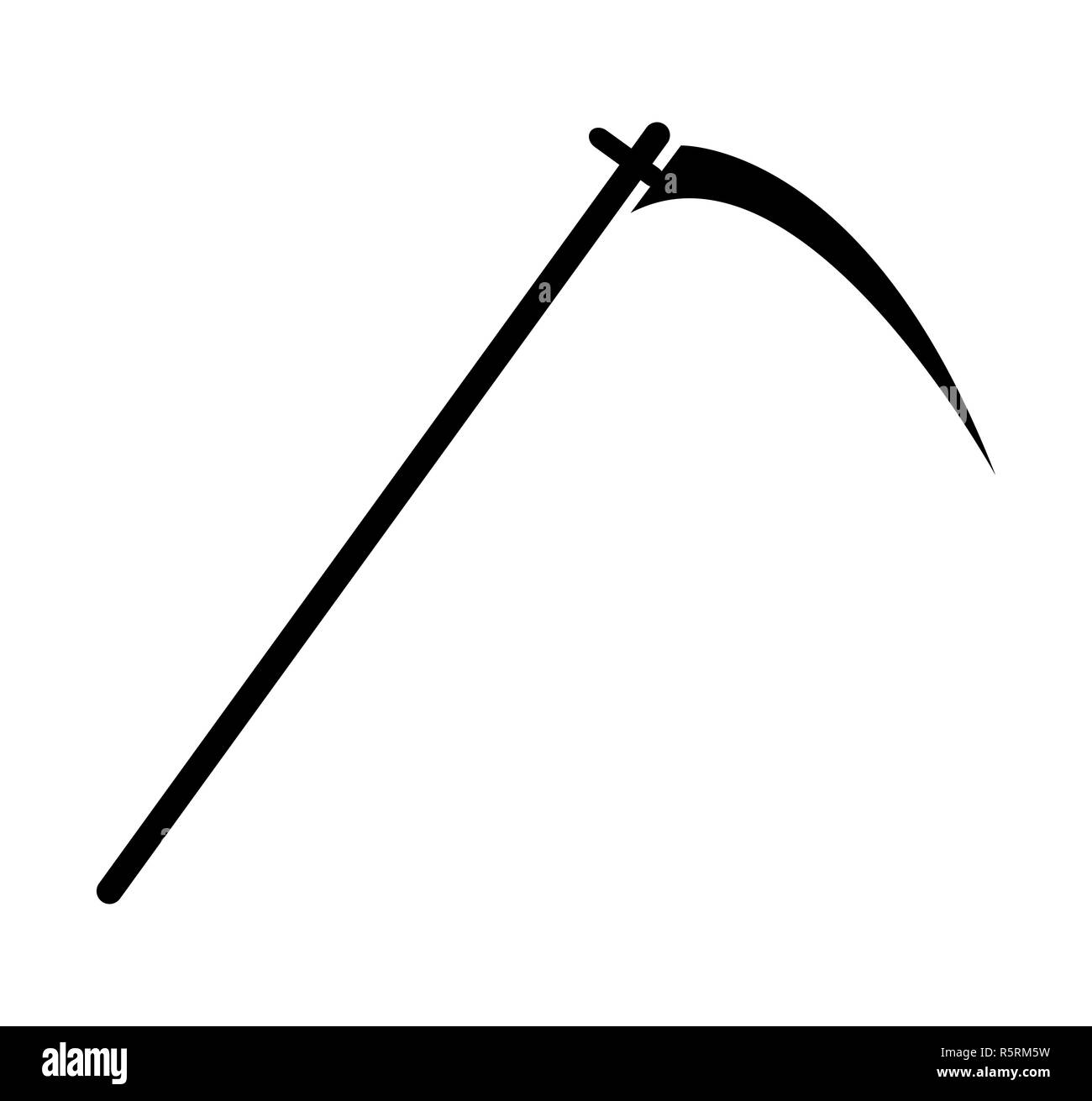 Halloween scythe Vektor symbol Icon Design. Stockfoto