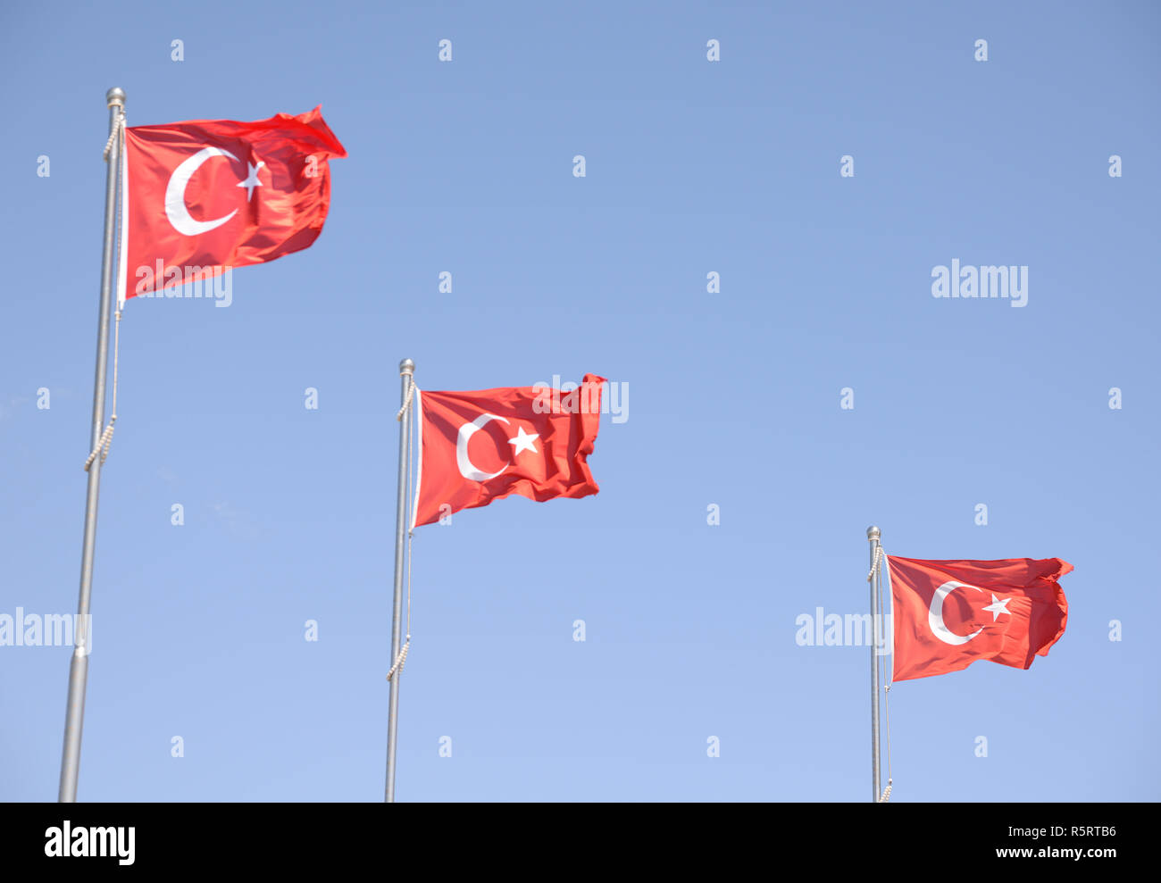 Türkische Flaggen Stockfoto