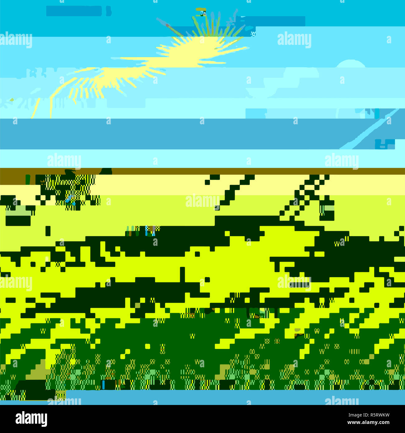 Glitch farbigen Hintergrund Stockfoto