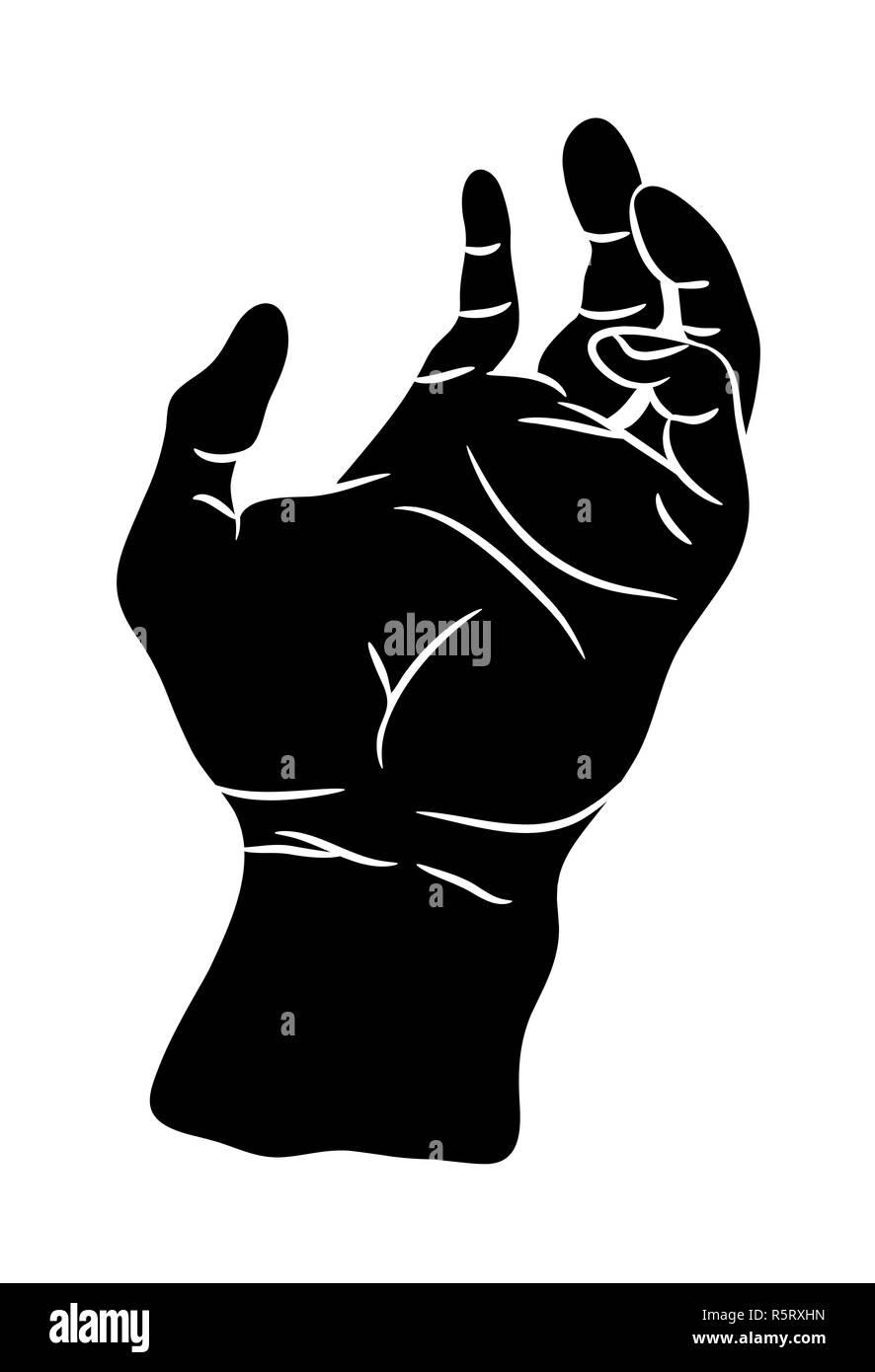 Hand palm Vektor symbol Icon Design. Schöne Abbildung auf weißem Hintergrund Stockfoto