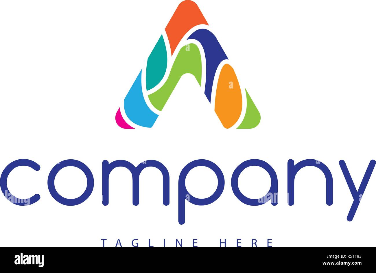 Farbe schreiben ein Logo Stock Vektor