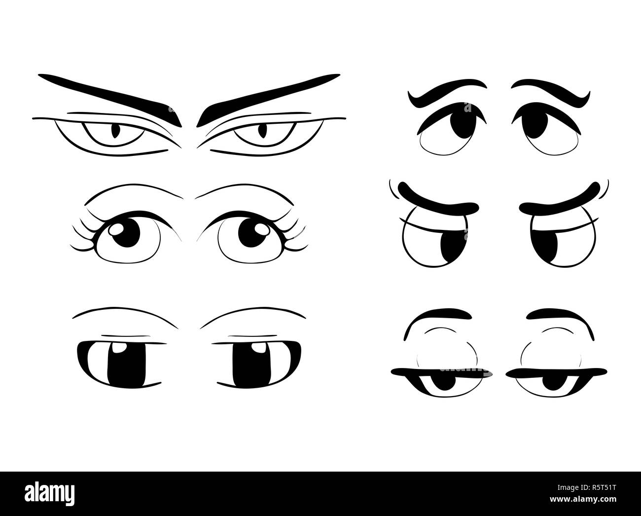 Cartoon Augen Vektor Symbol Icon Design Schone Abbildung Auf Weissem Hintergrund Stockfotografie Alamy