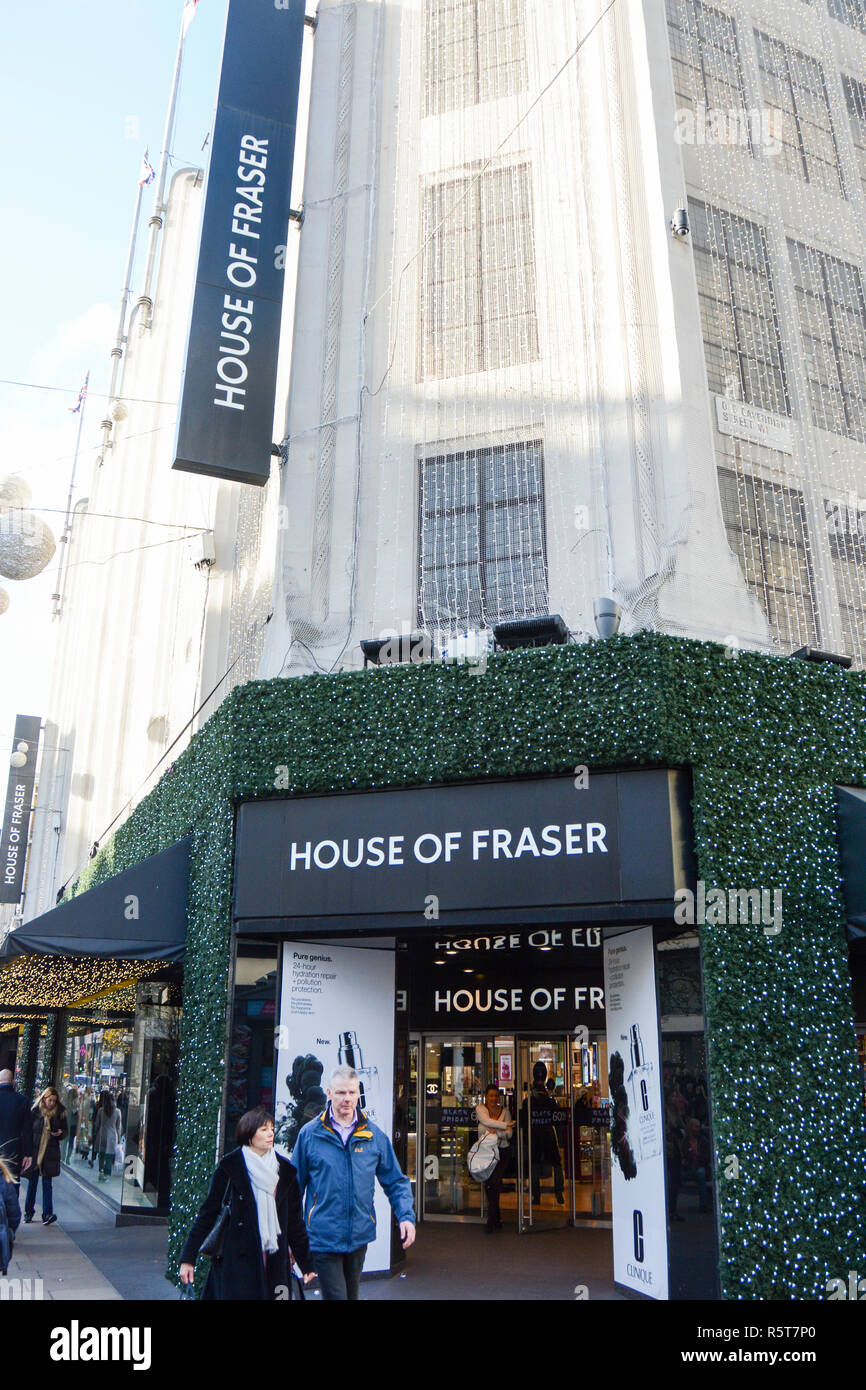 House of Fraser Kaufhaus, Oxford Street, London, UK Stockfoto