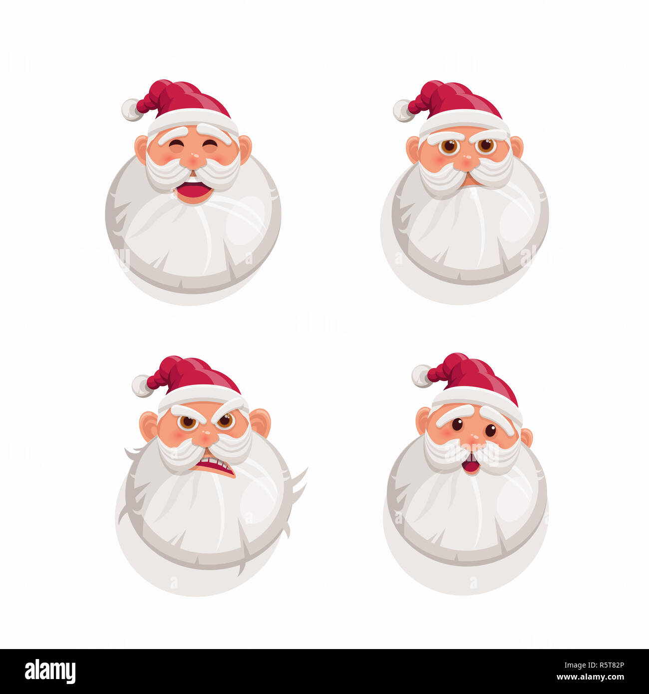 Cartoon Santa Claus Portrait Stockfoto