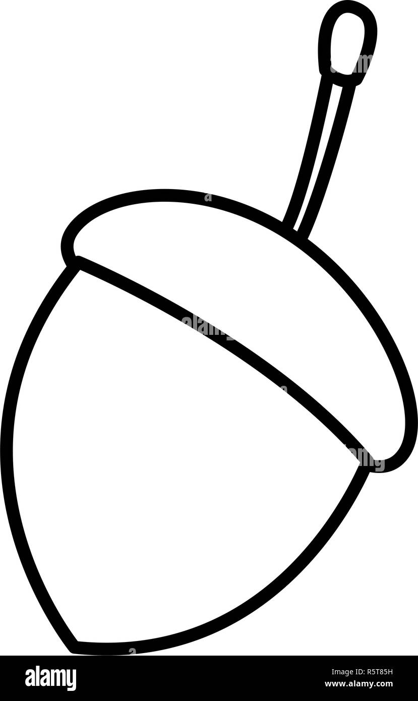 Acorn Symbol auf weißem Hintergrund, Vector Illustration Stock Vektor