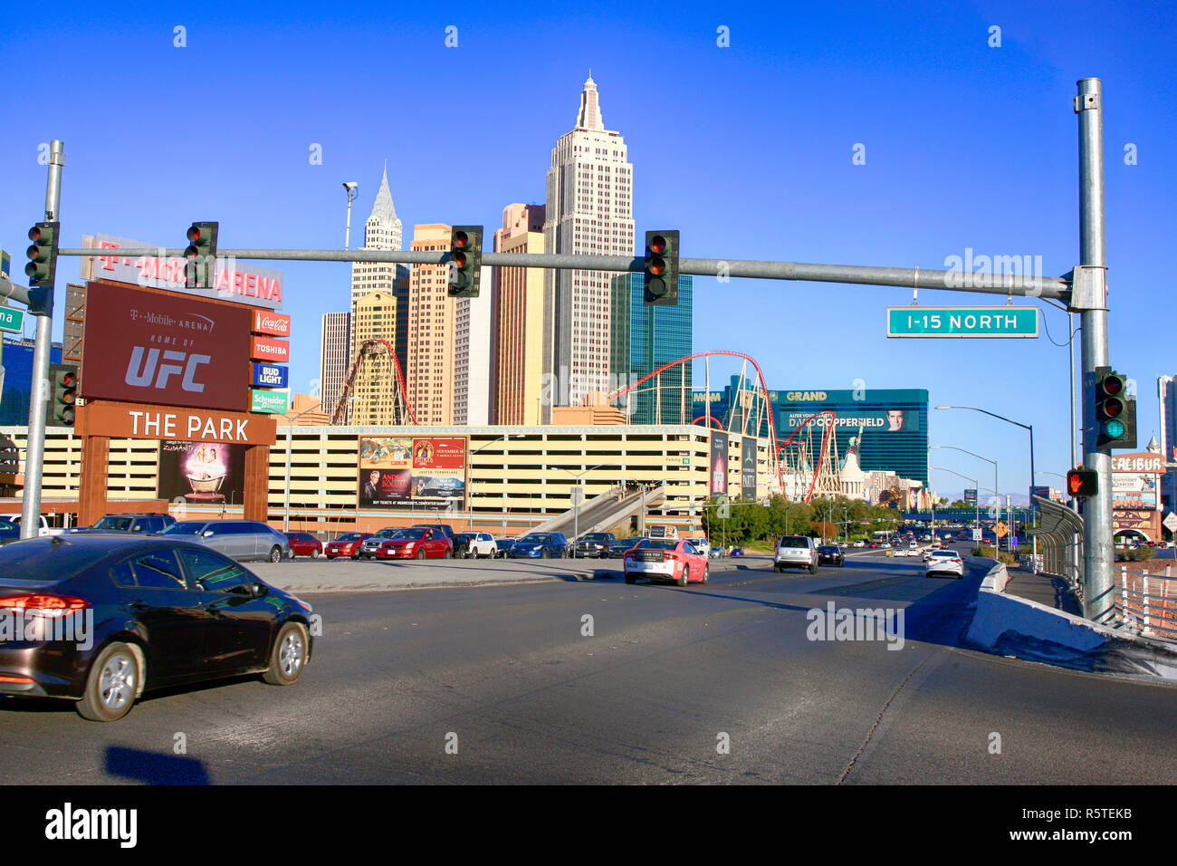 New York New York Wolkenkratzern in Las Vegas, Nevada Stockfoto