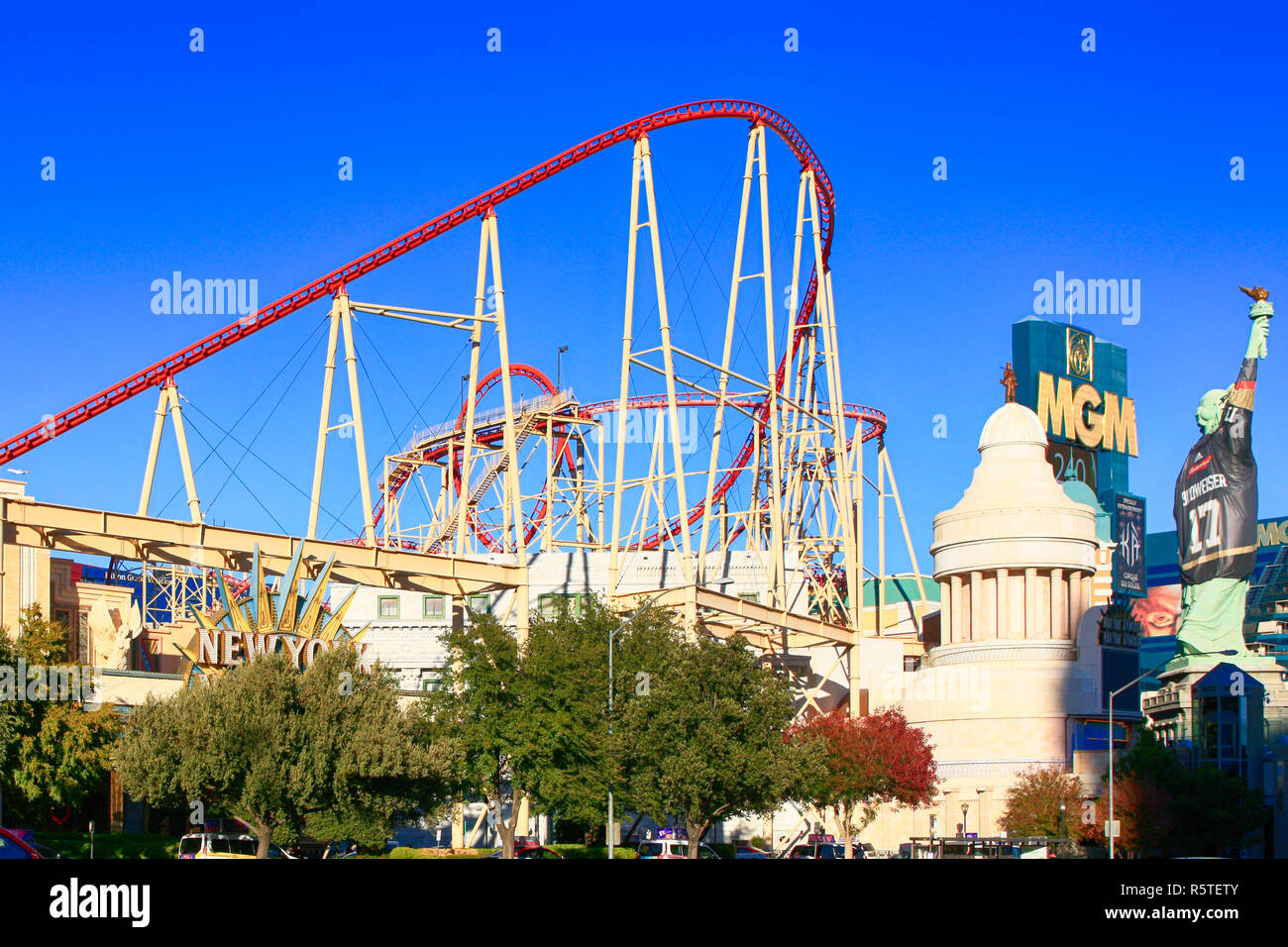 New York New York Wolkenkratzern in Las Vegas, Nevada Stockfoto