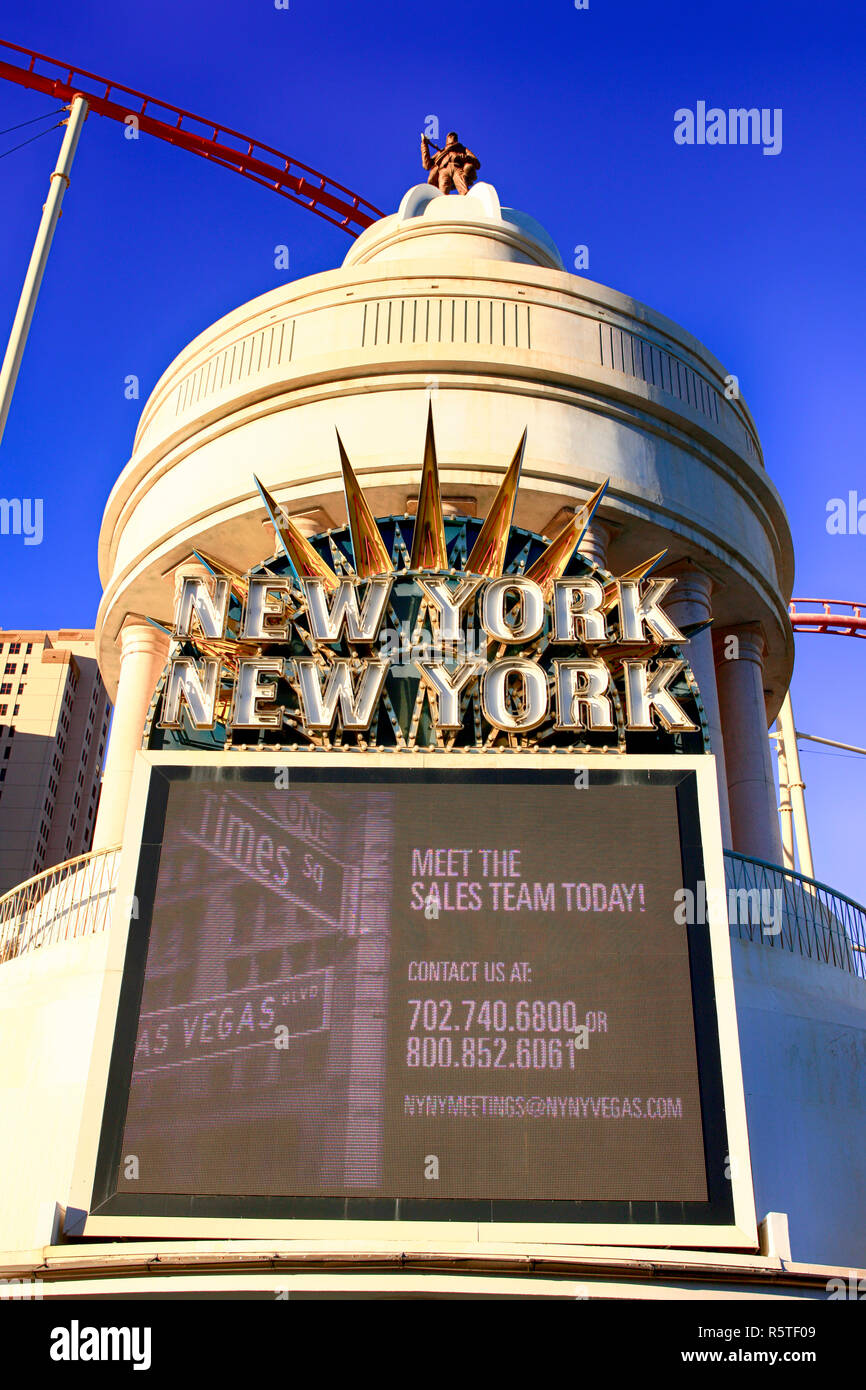 New York New York Wolkenkratzern in Las Vegas, Nevada Stockfoto