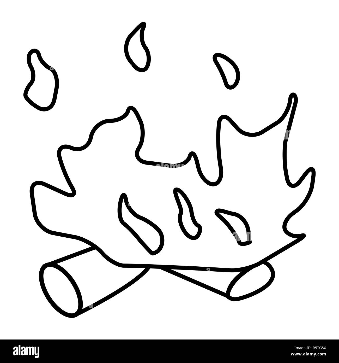 Feuer Struktursymbol, Icon Design. Vector Illustration auf weißem Hintergrund. Stockfoto