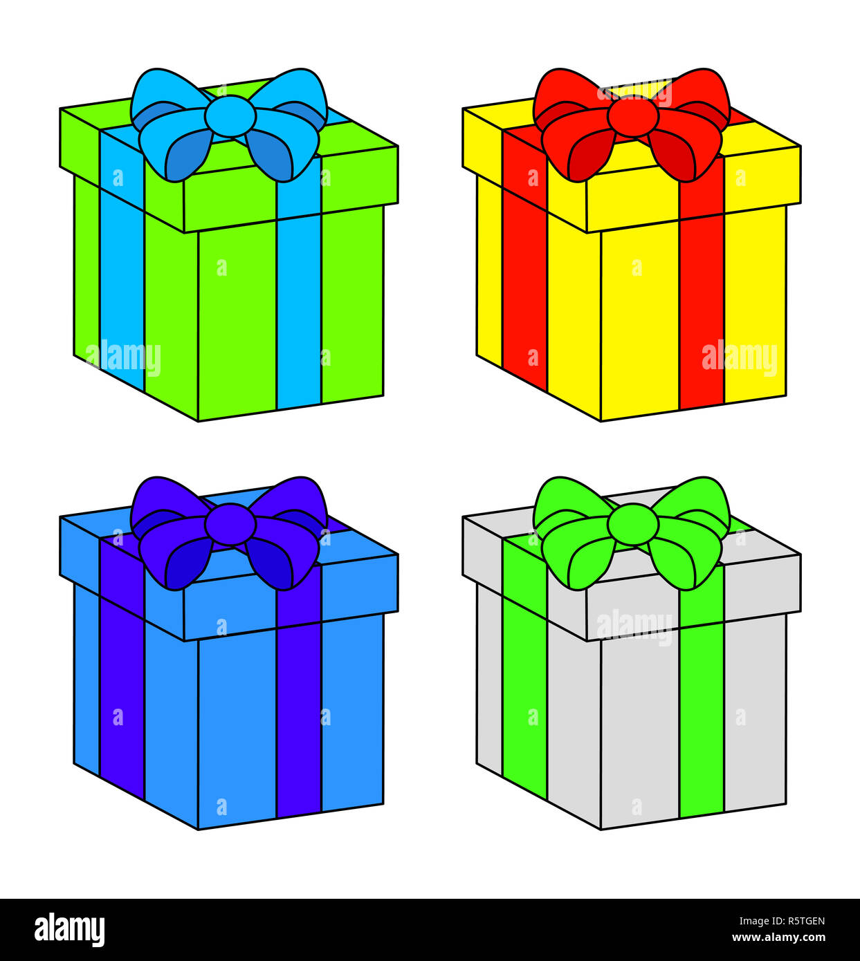 Weihnachten Geschenk Icon Set Symbol Design Vector Illustration Auf Weissem Hintergrund Stockfotografie Alamy