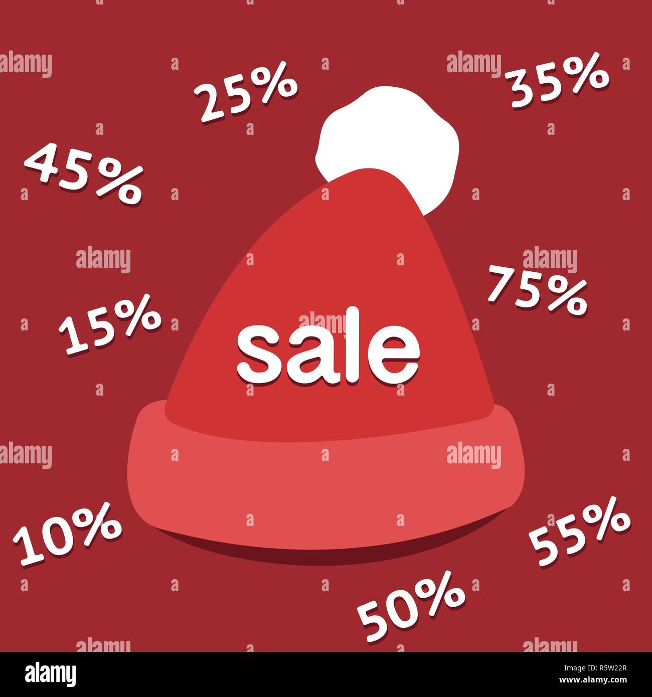 Weihnachten Sprechblase mit Santa Claus hat, Vector Illustration Stock Vektor