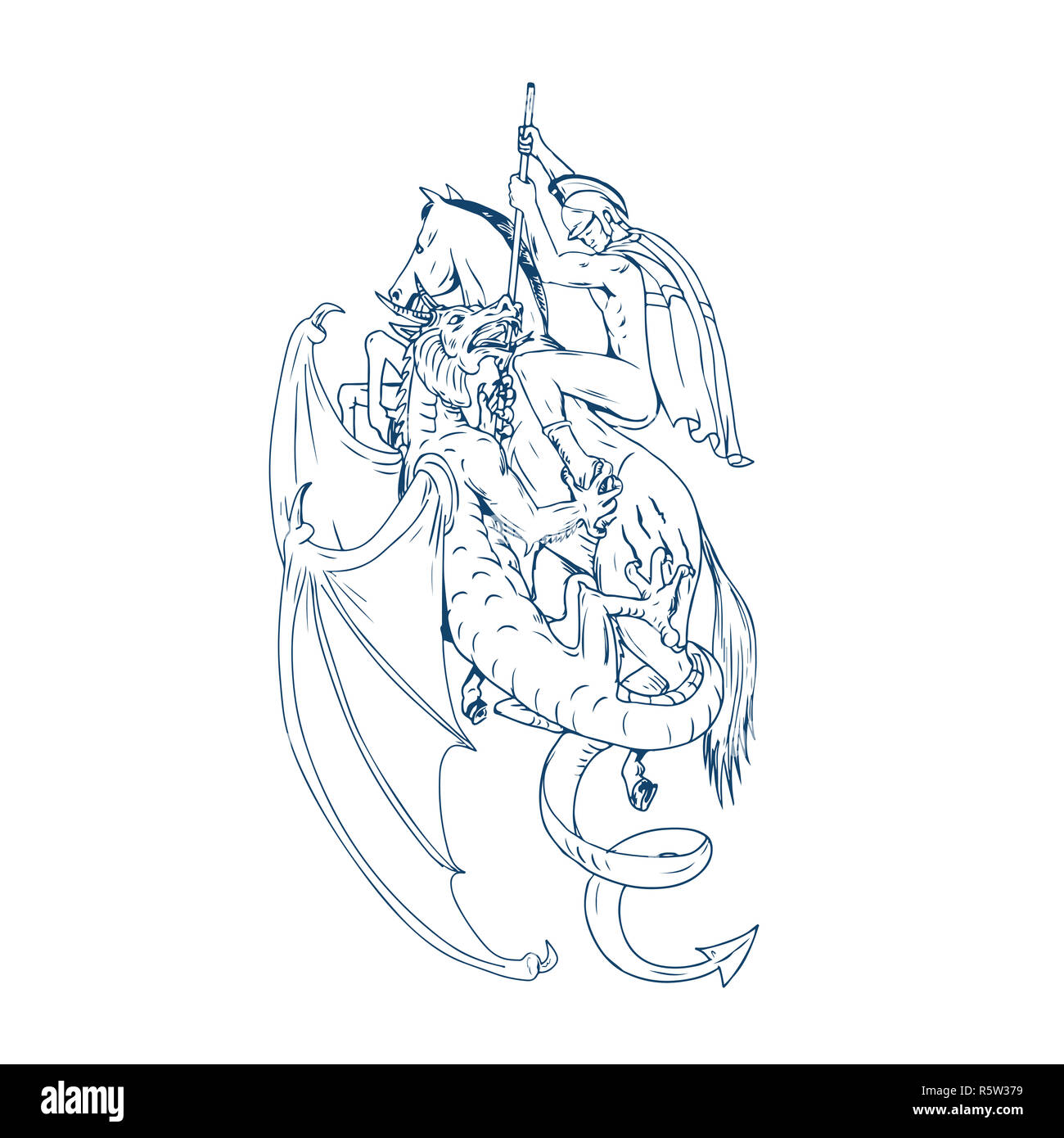 Dragon Drawing Stockfotos Und Bilder Kaufen Alamy