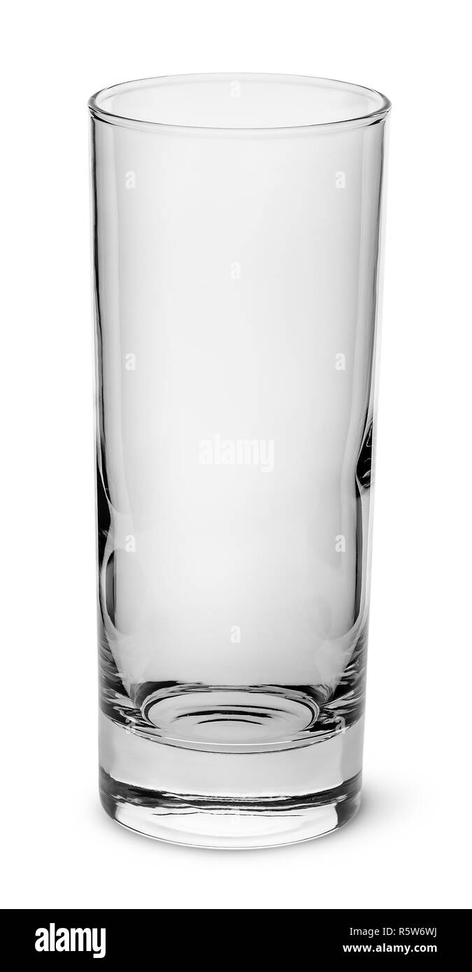 Leere hohen schmalen Glas Top View Stockfoto