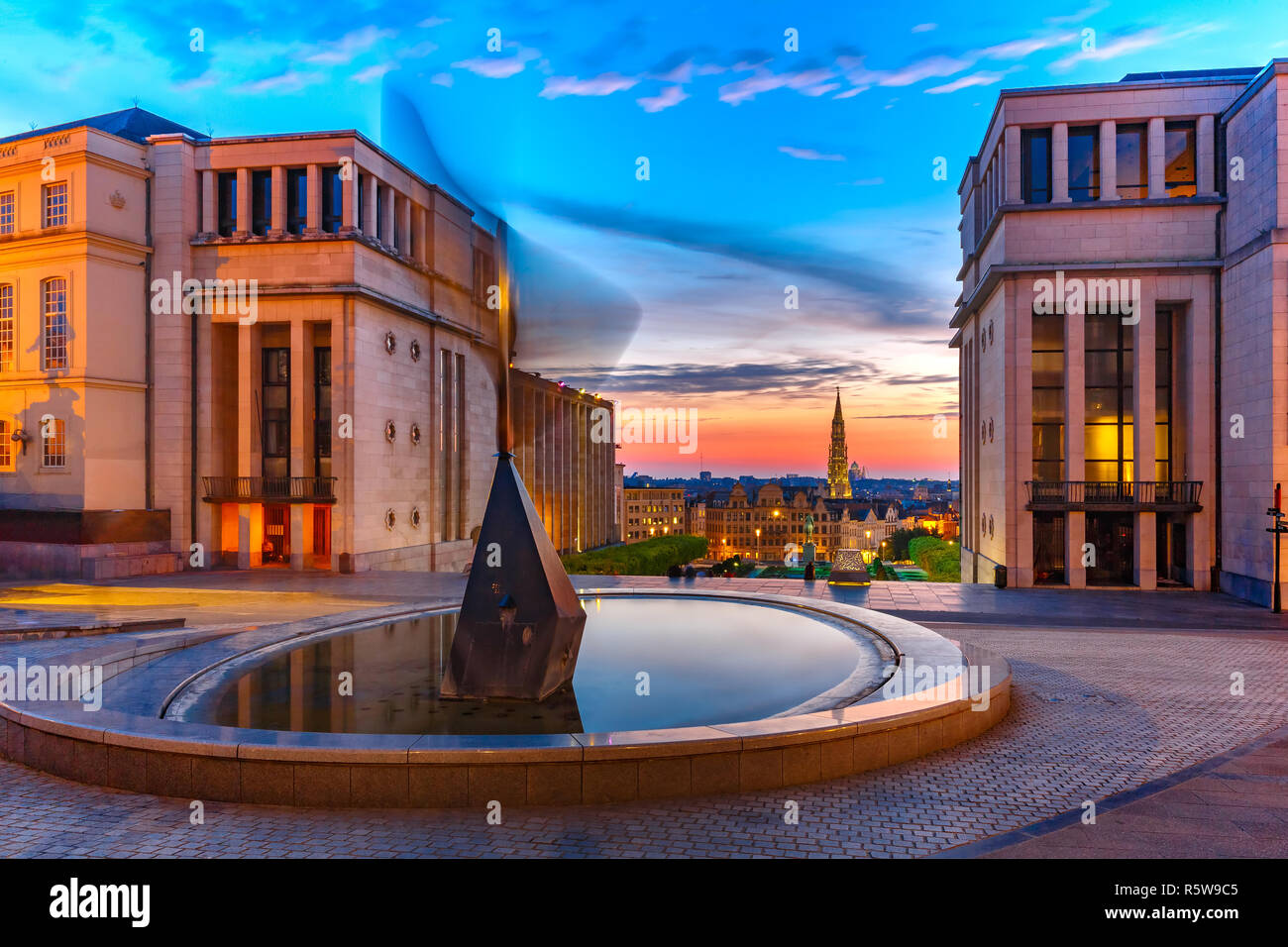 Brüssel bei Sonnenuntergang, Brüssel, Belgien Stockfoto