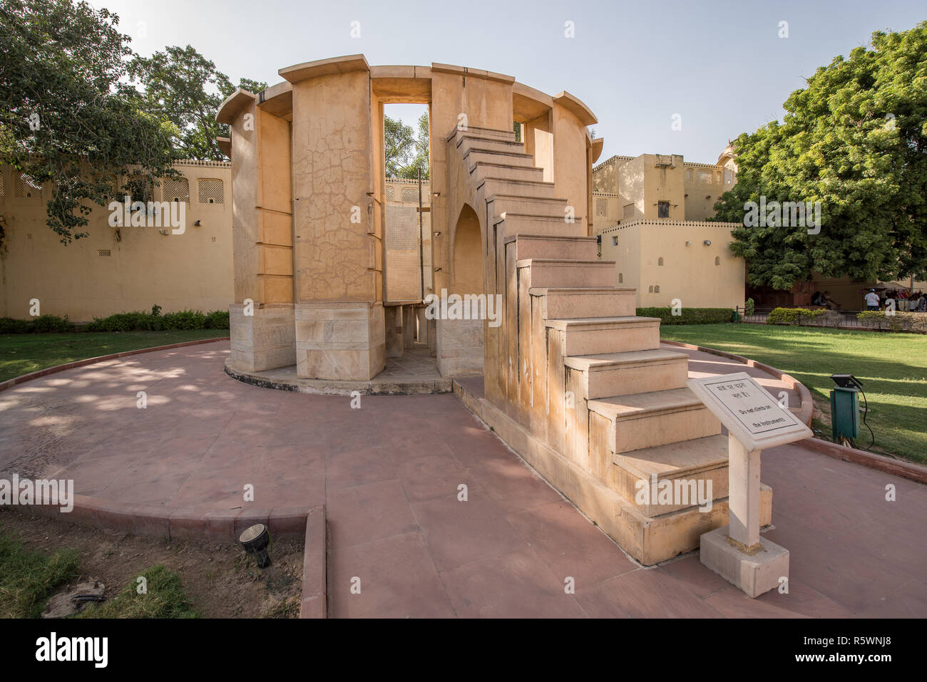 Jantar Mantar astronomische Instrumente Komplex, Jaipur, Rajasthan, Indien Stockfoto