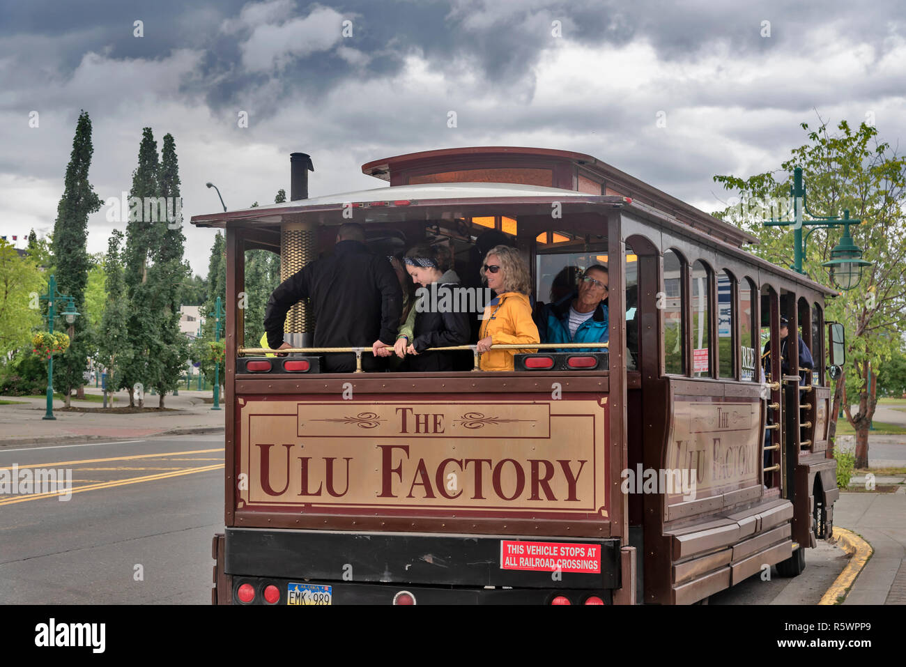 Downtown Trolley, Anchorage, Alaska, USA Stockfoto
